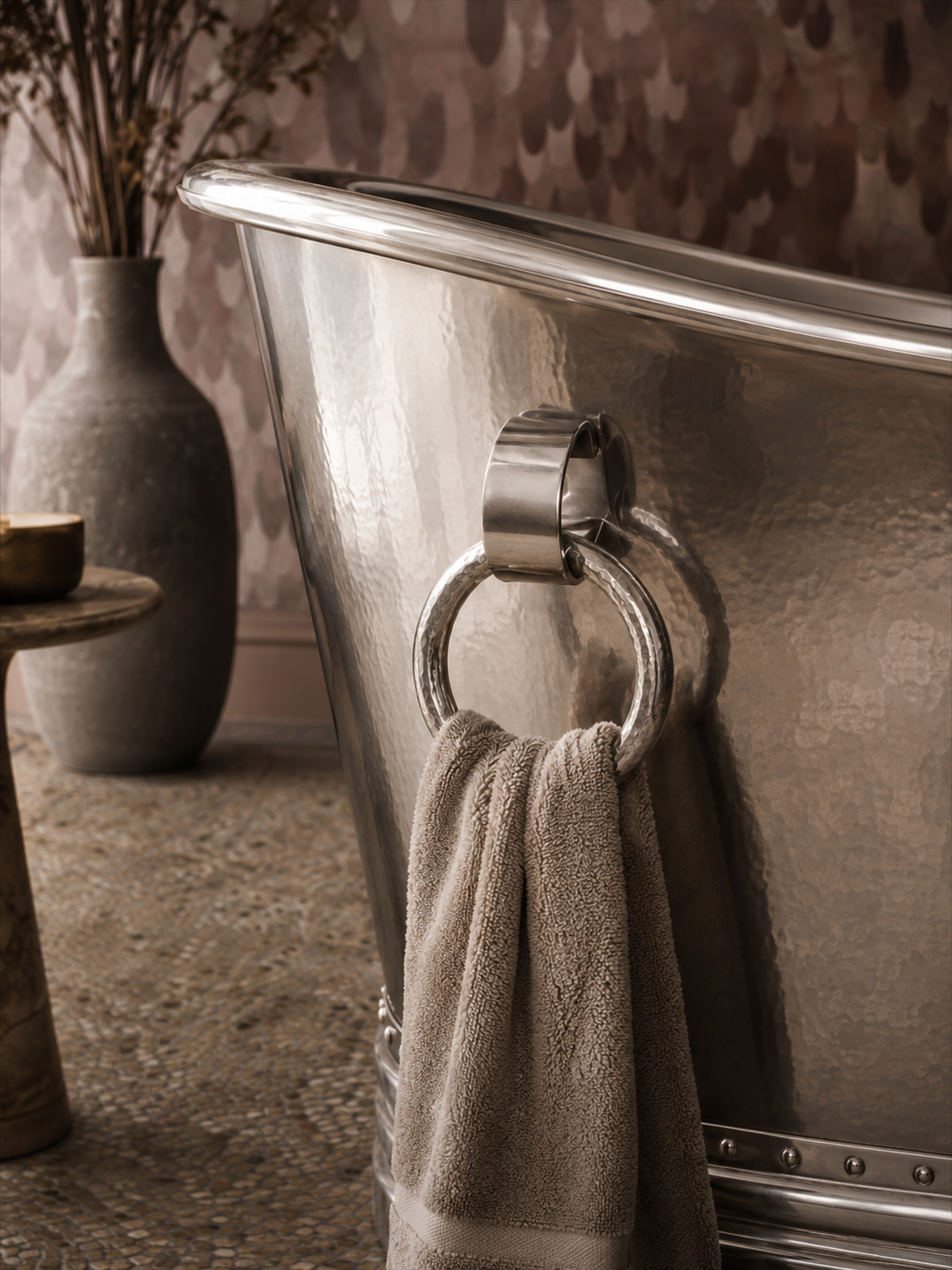 The Snow Satin Copper Bathtub