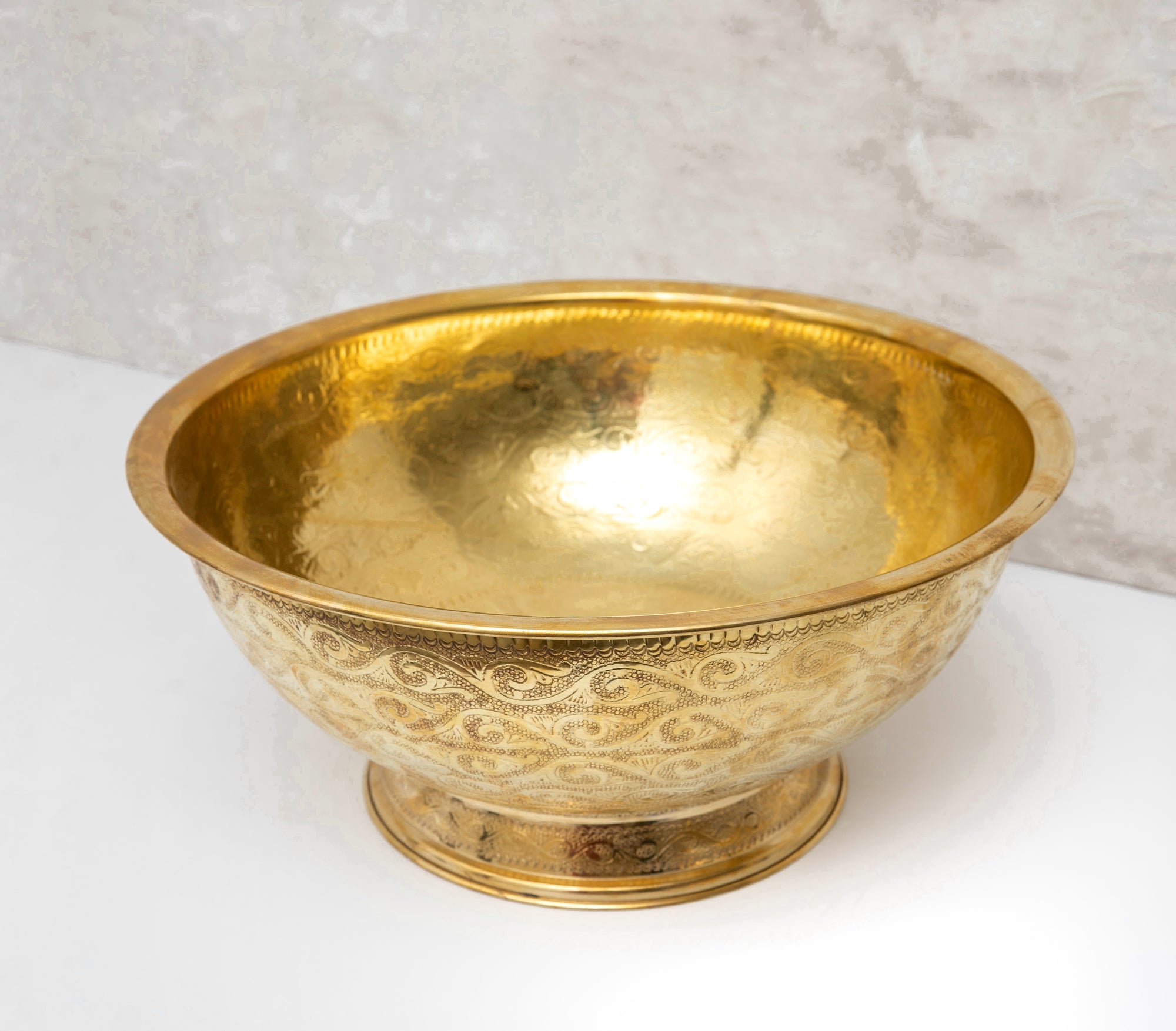 Brass Vessel Sink | Engraved Brass Sink | Brasslik