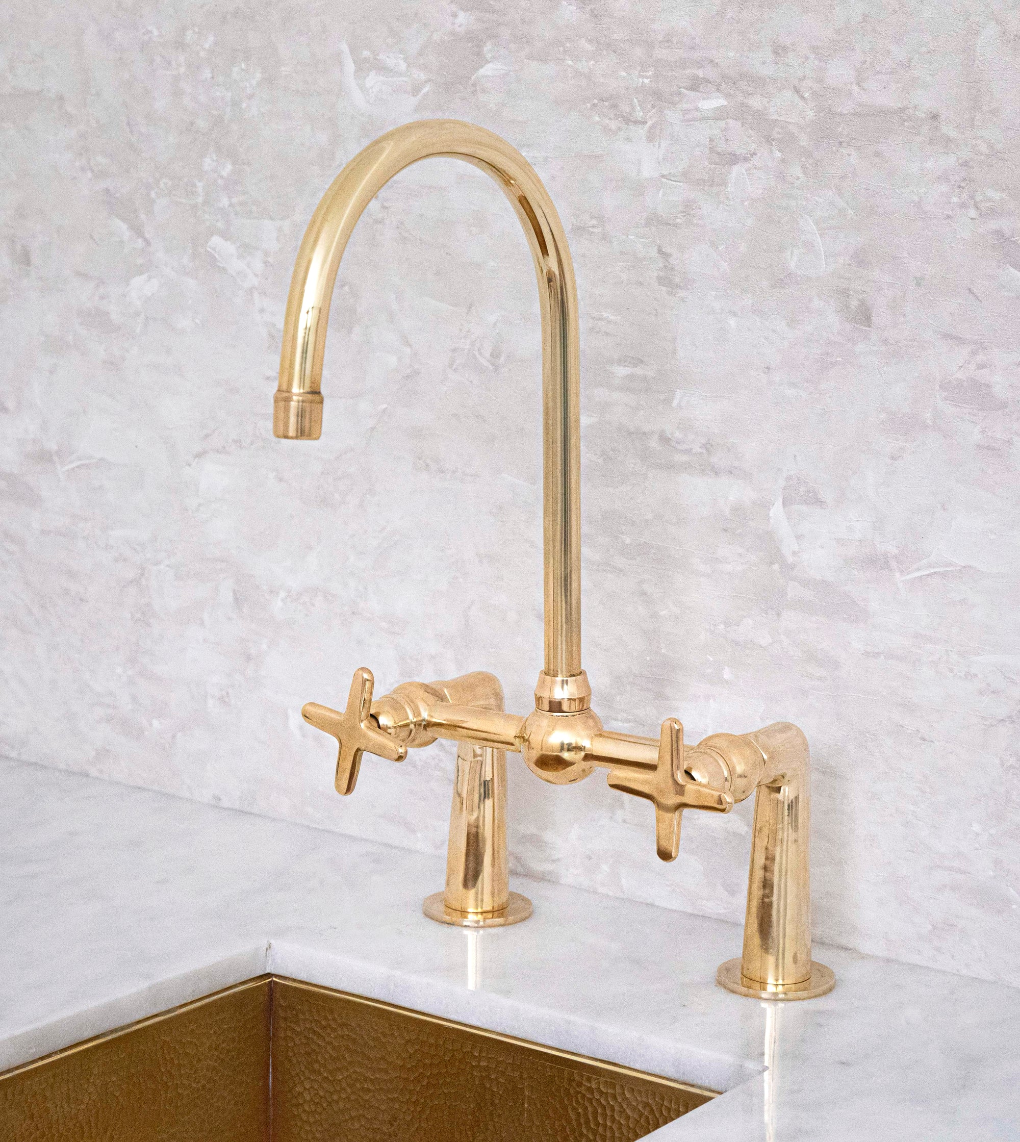 Kitchen Brass Faucet | Bridge Kitchen Faucet | Brasslik