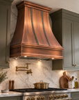 French Bell copper range hood cover