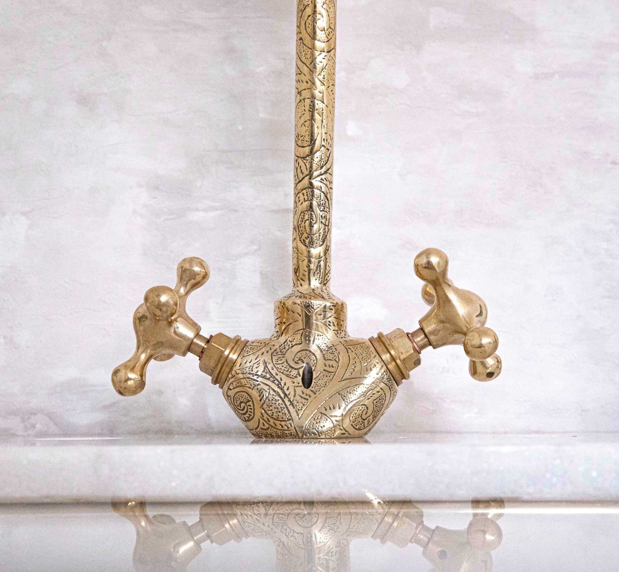 Handcrafted Brass Gooseneck Faucet