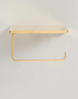 Unlacquered Brass Toilet Roll Holder, Storage Bathroom Decor