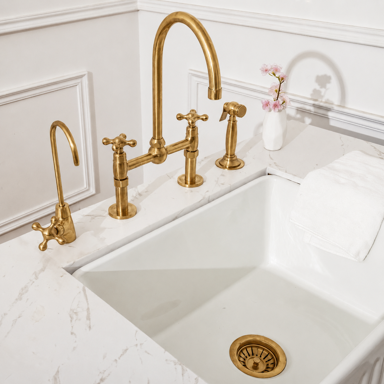Unlacquered Brass Dublin Bridge Faucet