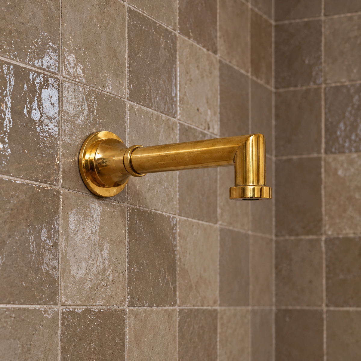 Shawnee Shower Combo with Handheld and Tub Spout – Unlacquered Brass