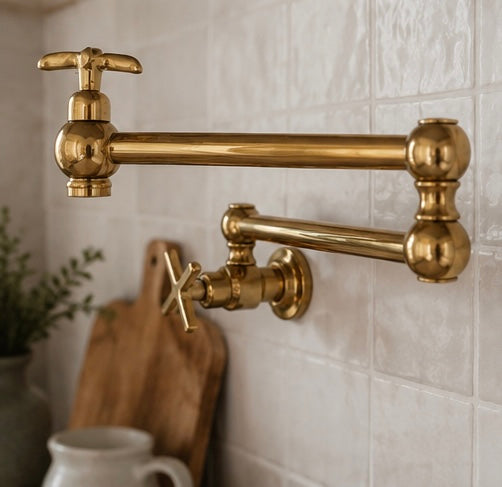 Classic Pot Filler - Unlacquered Brass Finish