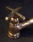 Engraved V-Style Brass Bridge Faucet