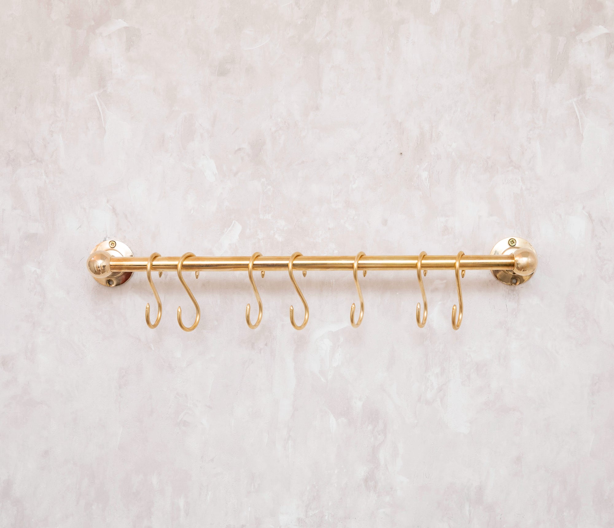 Wall Mounted Rail Bar | Rail Bar With Hooks | Brasslik