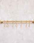 Wall Mounted Rail Bar | Rail Bar With Hooks | Brasslik