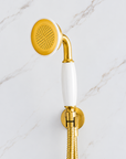 Nebraska Thermostatic Valve Shower Set - Unlacquered Brass