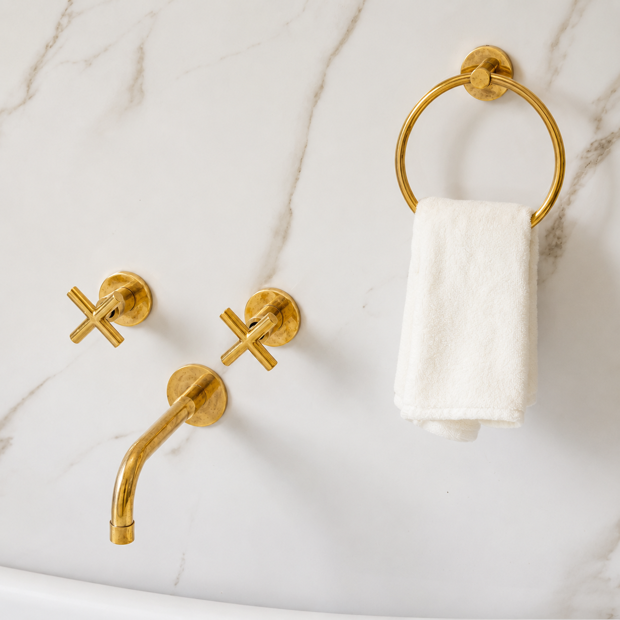 Unlacquered Brass Deans Tub Filler