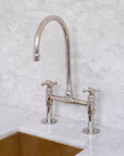 Nickel Kitchen Faucet | Brass Bridge Faucet | Brasslik