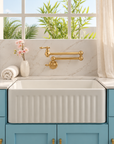 Ralph Brass Wall Mount Pot Filler -Unlacquered Brass