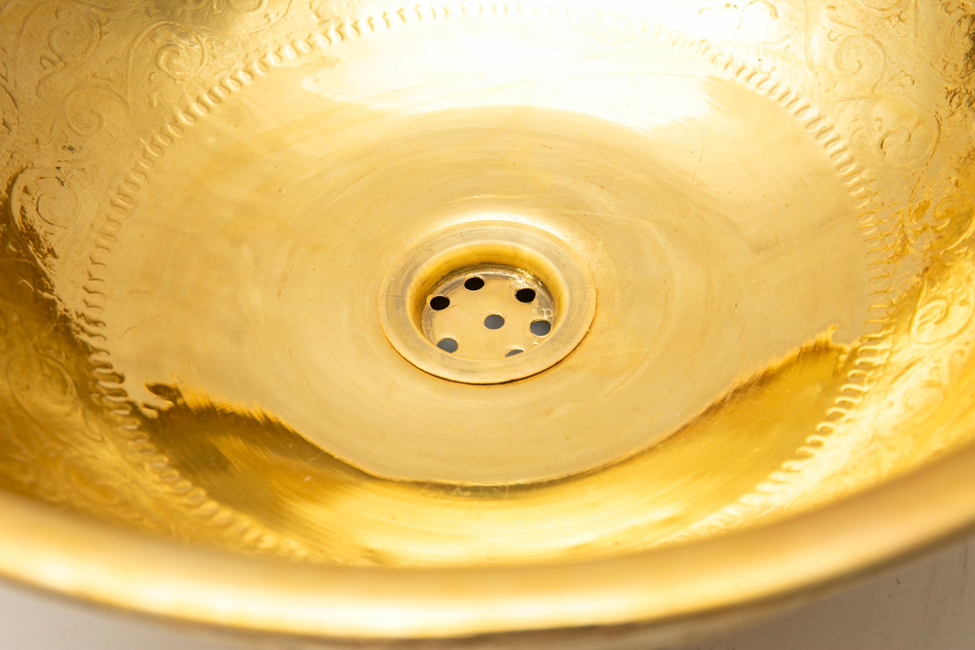 Brass Vessel Sink | Engraved Brass Sink | Brasslik