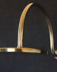 Unlacquered Brass Shower With Curved Arm