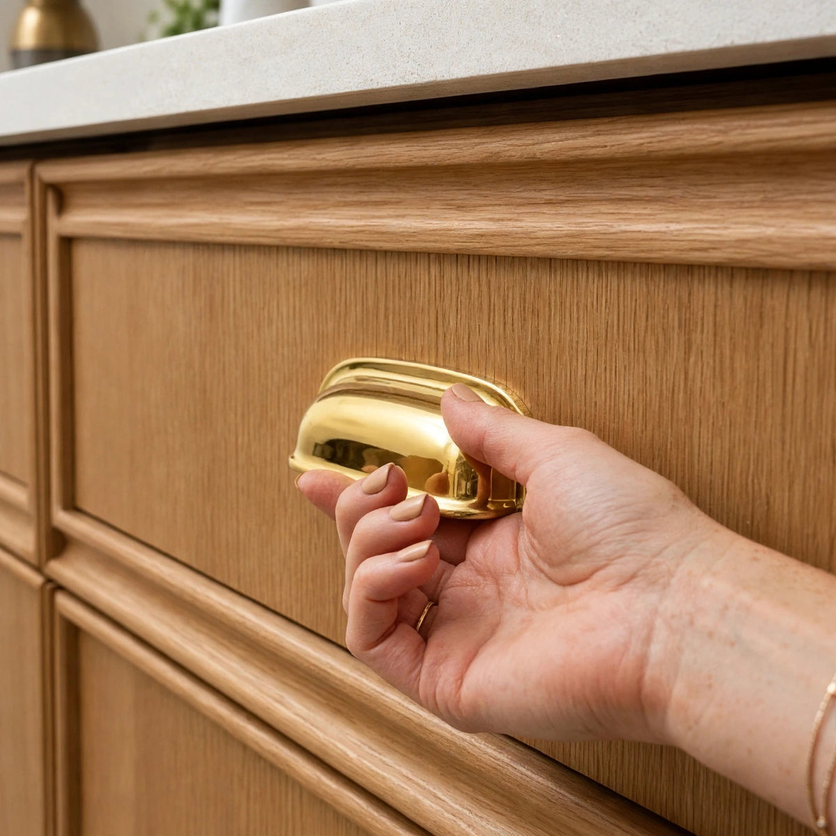 Beverly Cabinet Pull | Solid Unlacquered Brass