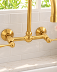 Huntley Wall Mounted Faucet - Unlacquered Brass