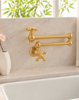 Ralph Brass Wall Mount Pot Filler -Unlacquered Brass