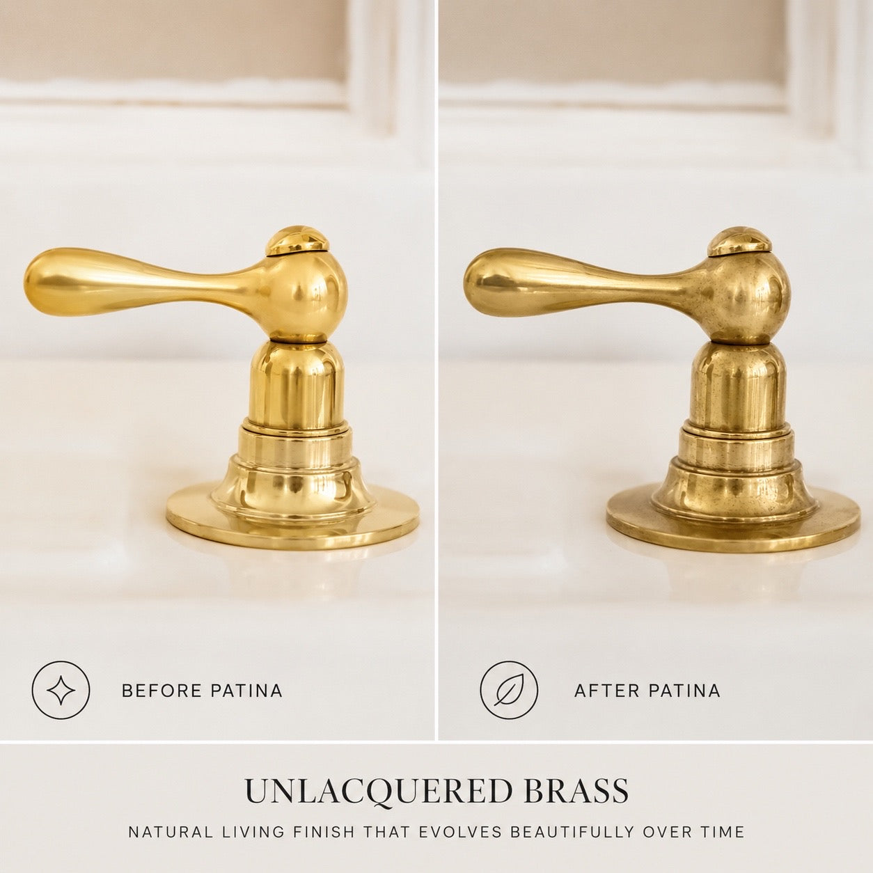 Brass Sink Faucet Widespread Bathroom Faucet Lever Handles Unlacquered Brass