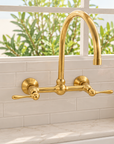 Huntley Wall Mounted Faucet - Unlacquered Brass