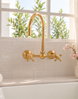 Huntley Wall Mounted Faucet - Unlacquered Brass