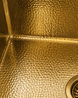 Unlacquered Brass Hammered Sink - Farmhouse kitchen Sink