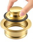 Kitchen Sink Garbage Disposal Flange & Stopper – Unlacquered Brass