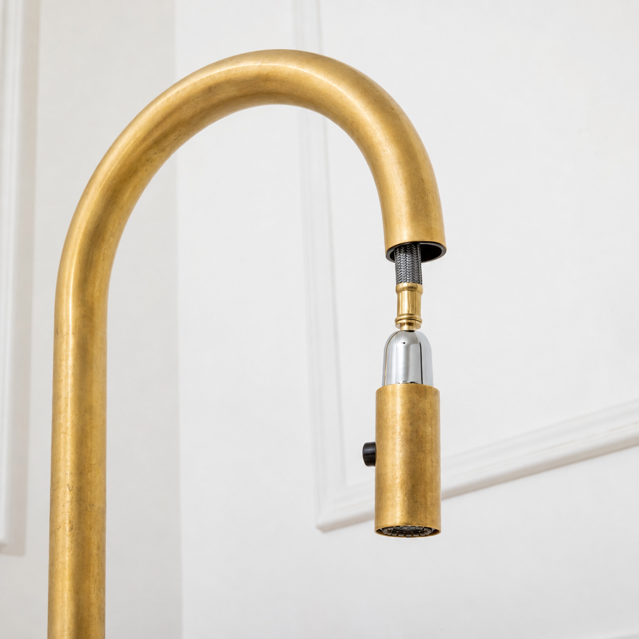 Brewster Pull Down Faucet - Unlacquered Brass