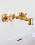 Kensington Unlacquered Brass Wall Mounted Faucet