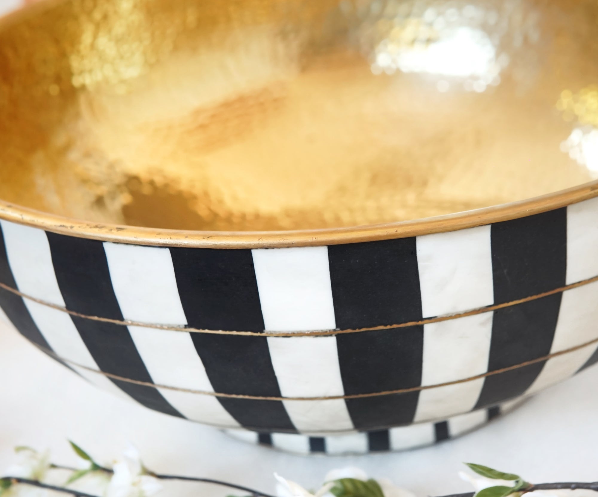 Handmade Wood &amp; Brass Bathroom Vessel Sink