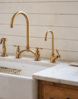 Unlacquered Victorian Brass Bridge Faucet