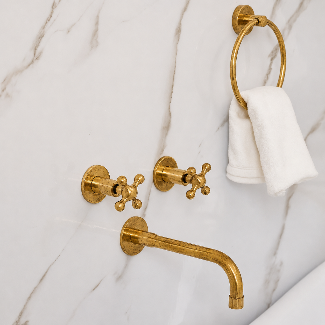 Unlacquered Brass Deans Tub Filler