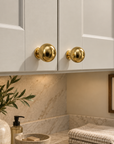 Snyder Round Knob - Unlacquered Brass