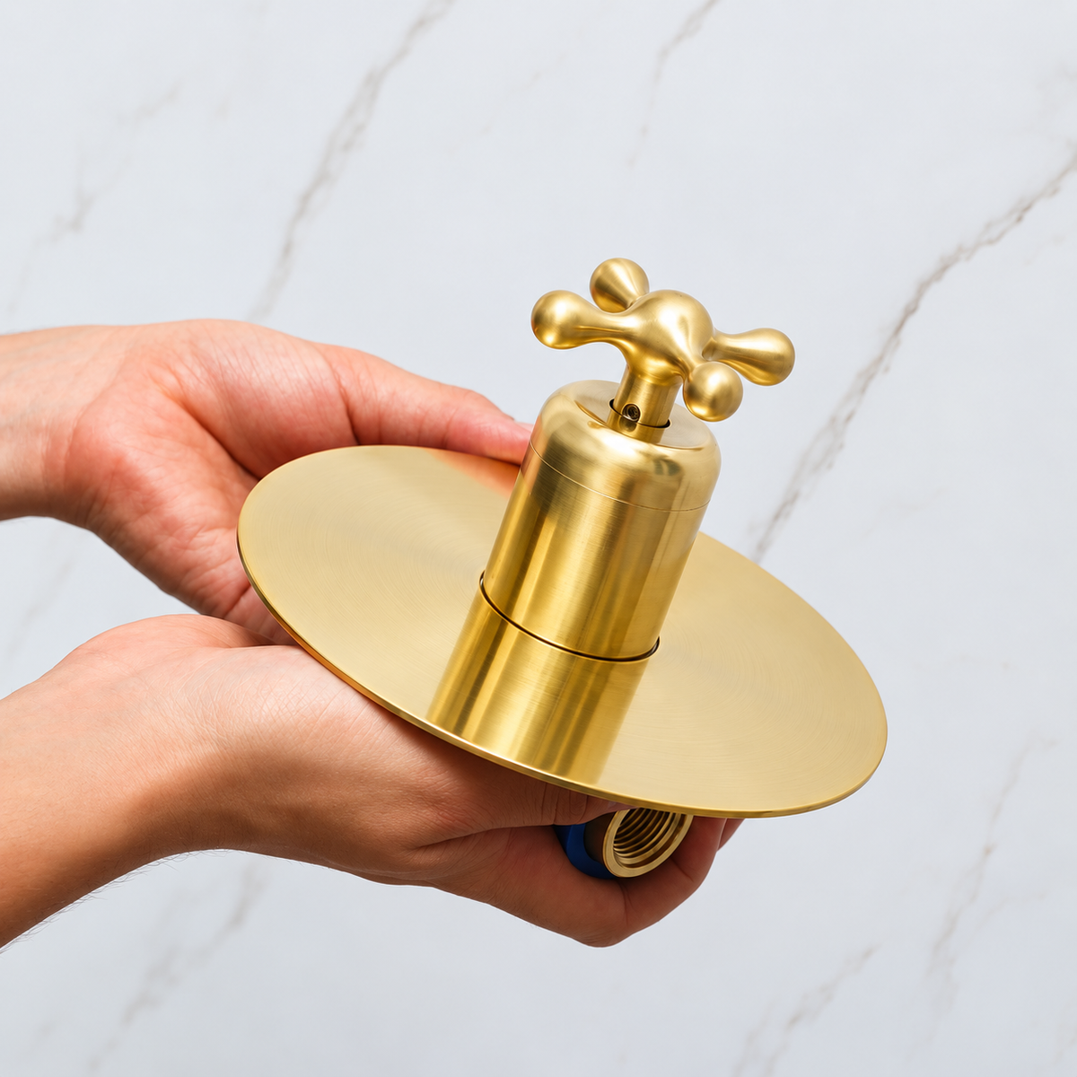 The Brasslik Single Function Shower - Unlacquered Brass