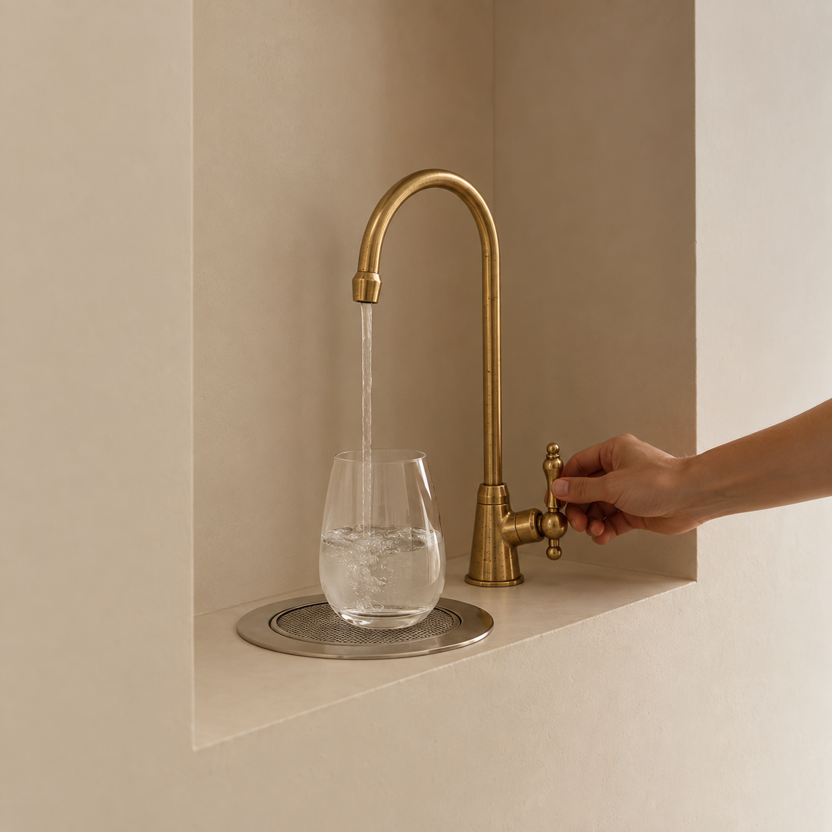 Unlacquered Brass RO &amp; Filtered Water Faucet