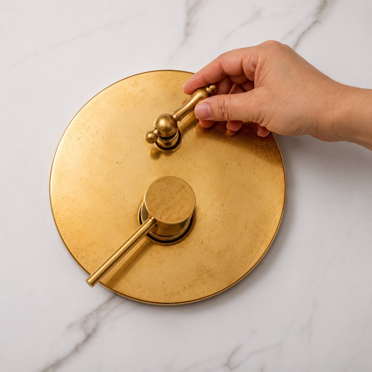 Berkeley Unlacquered Brass Shower System with Pressure Balanced Valve