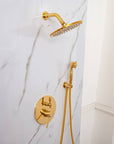 Berkeley Unlacquered Brass Shower System with Pressure Balanced Valve