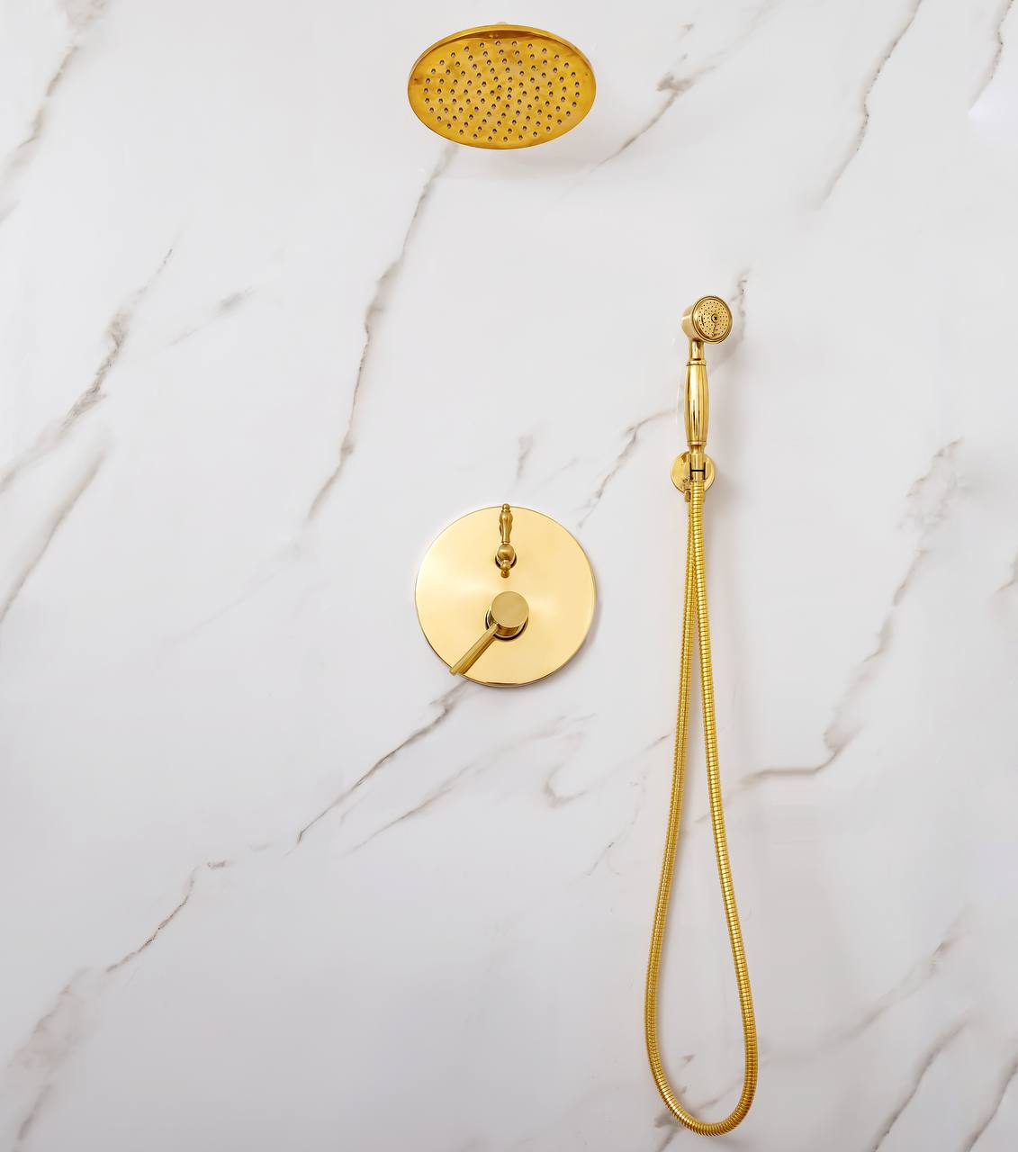Berkeley Unlacquered Brass Shower System with Pressure Balanced Valve