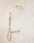 Brass Shower System | Head and Handheld Set | Brasslik