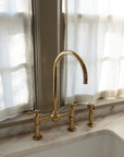 Dublin Unlacquered Brass Bridge Faucet