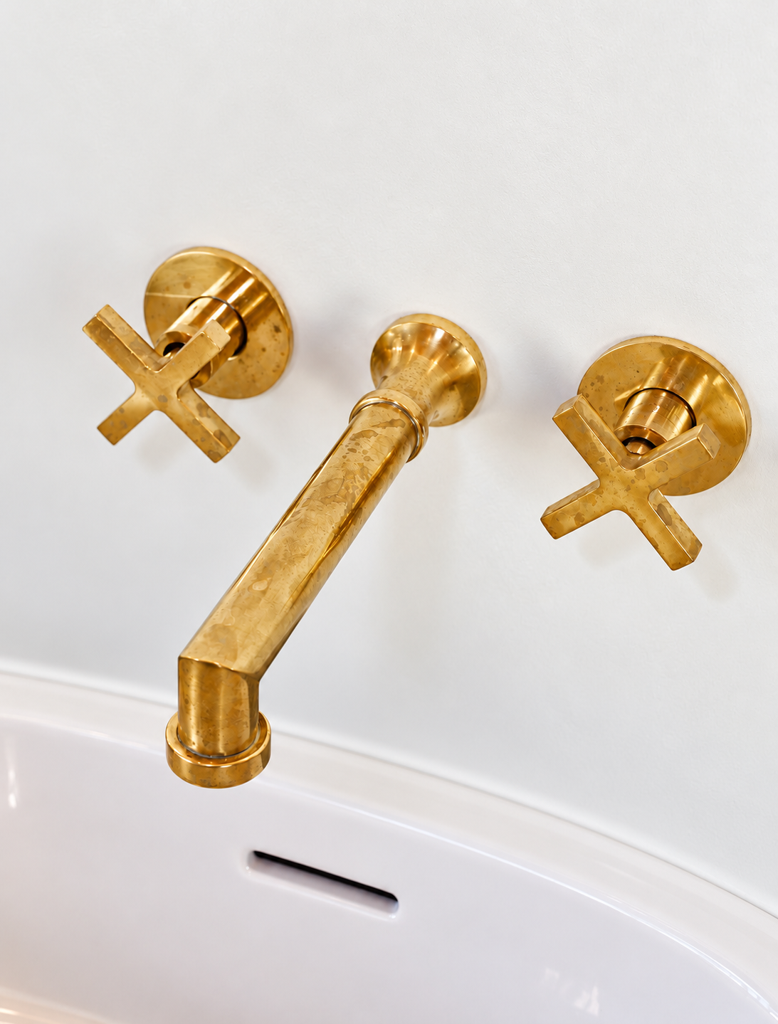 Kensington Unlacquered Brass Wall Mounted Faucet