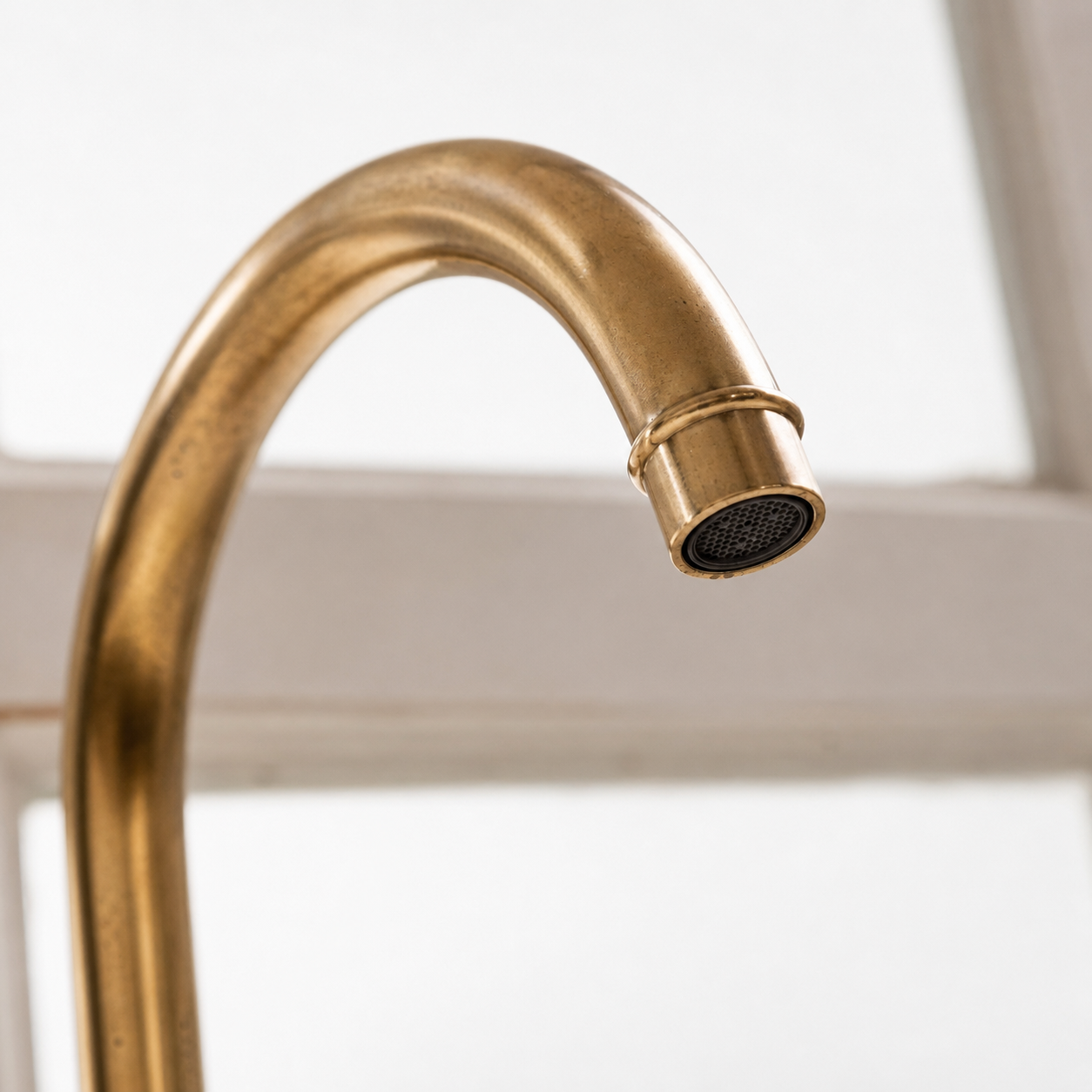 Masson Bridge Kitchen Faucet - Unlacquered Brass