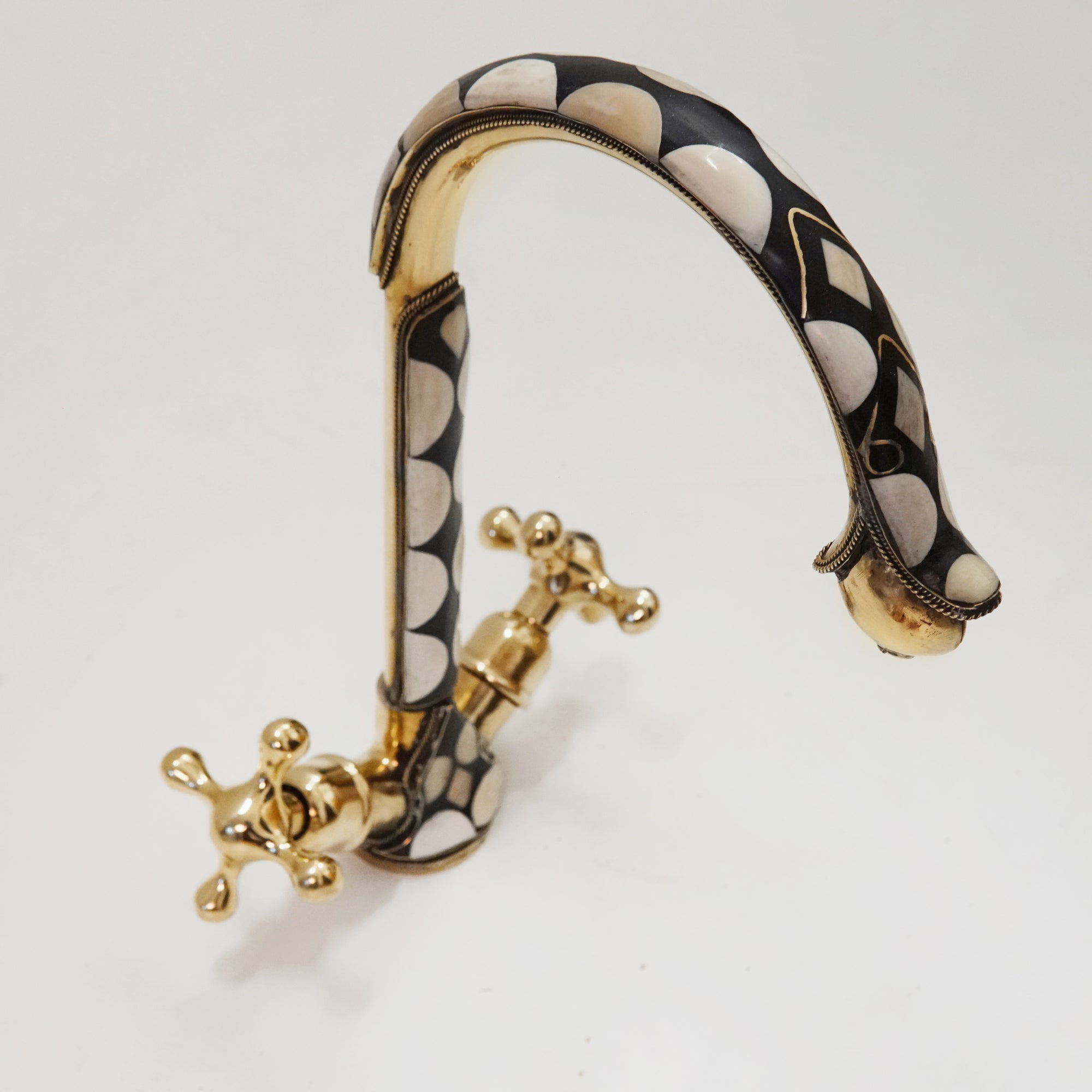 Unlacquered Brass and Resin Bar Faucet