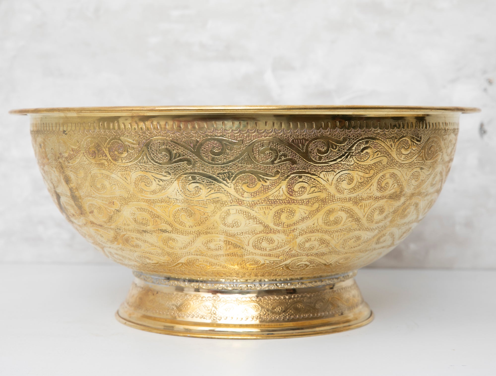 Brass Vessel Sink | Engraved Brass Sink | Brasslik