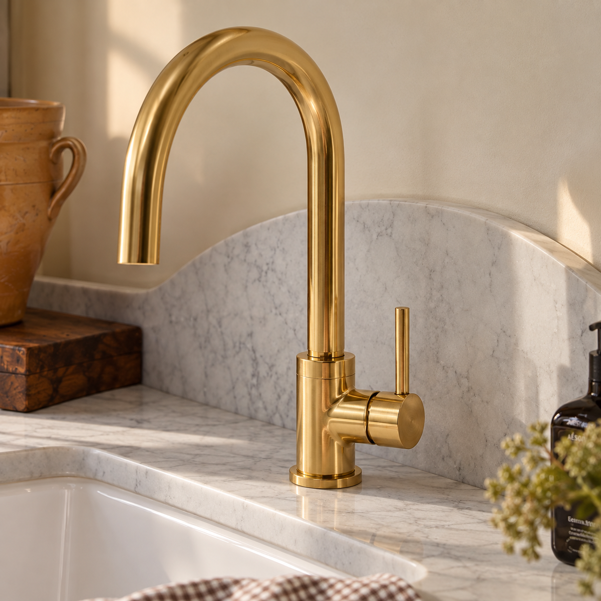 Deeb Brass Basin Faucet - Unlacquered Brass