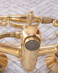 Handcrafted Unlacquered Brass Freestanding Bath Tub Filler