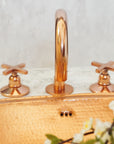 Copper Deck mounted Brass Bathroom Faucet