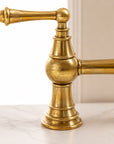Vintage Bridge Faucet with Side Sprayer - Unlacquered Brass