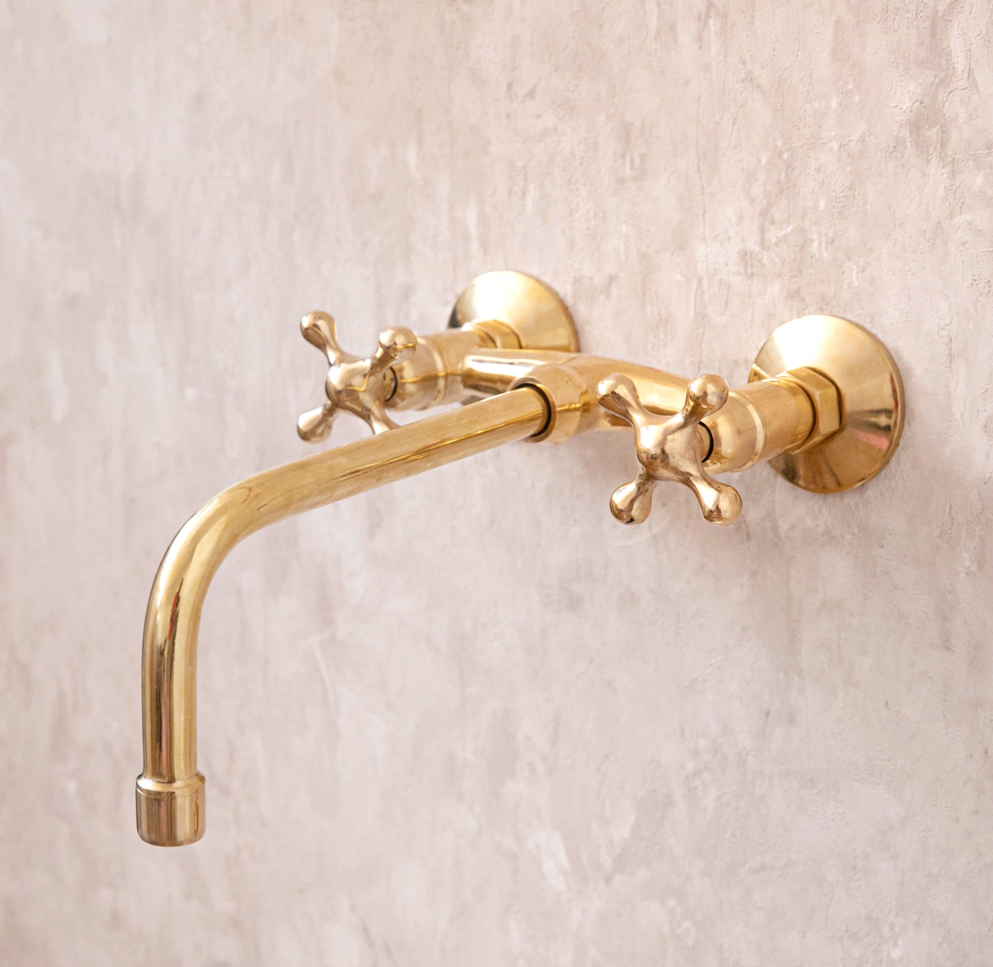 Wall Mounted Sink Faucet | Cross Handle Faucet | Brasslik