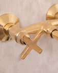 Wall Mounted Sink Faucet | Cross Handle Faucet | Brasslik