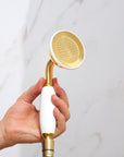 Unlacquered Brass Delta Vintage Shower
